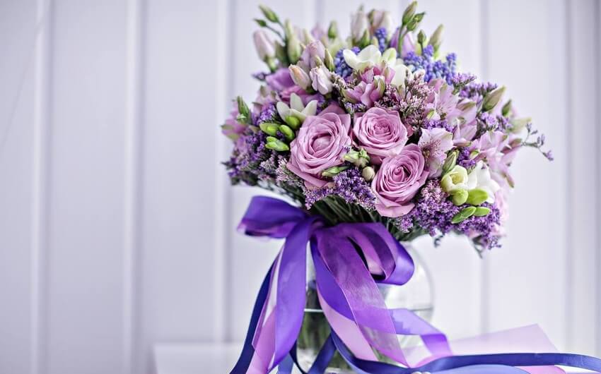 букет фиолетовых цветов