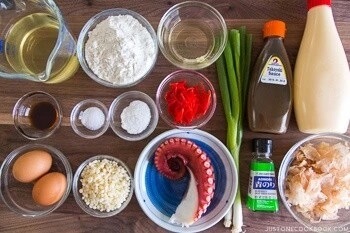 Takoyaki ingredients