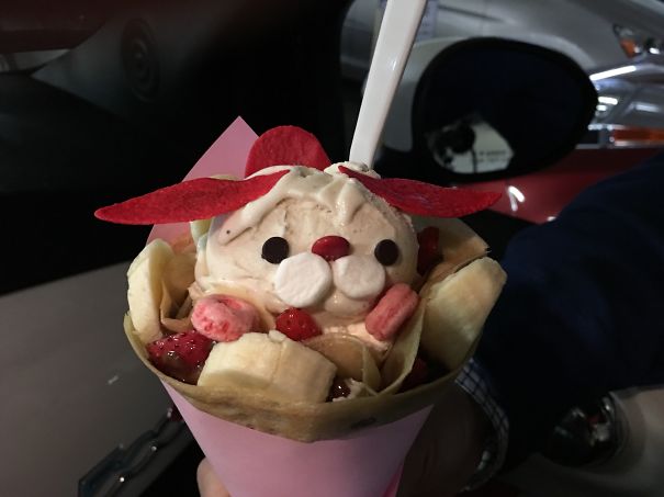 Японский крип с мороженым