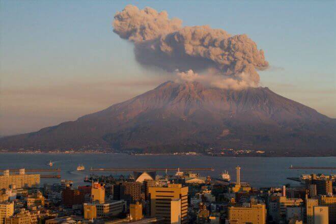 вулканы японии