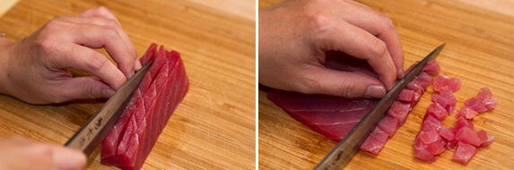 Приготовление роллов Spicy Tuna