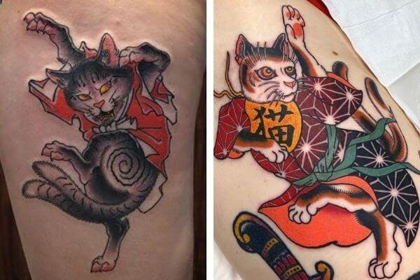 Значения японских татуировок: оборотень Нэкомата