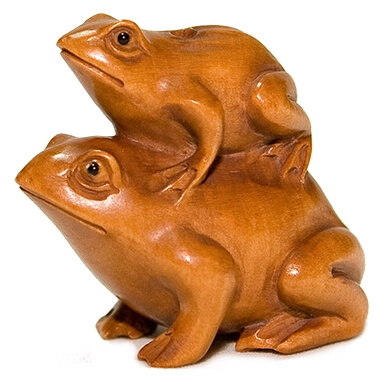нэцкэ Две жабы