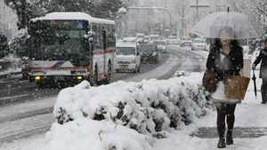 снегопад в Японии